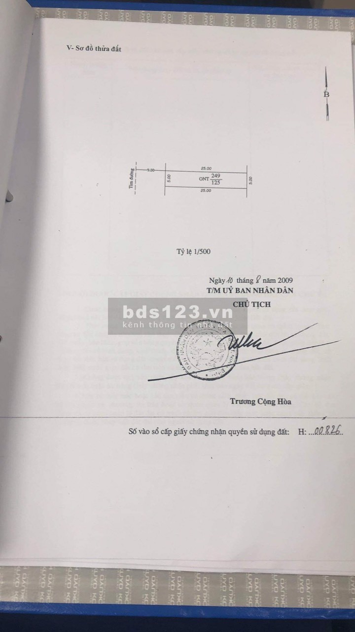 Bán đất tại xóm 9, Gia Sinh, Gia Viễn, Ninh Bình ( đường Anh Trỗi )