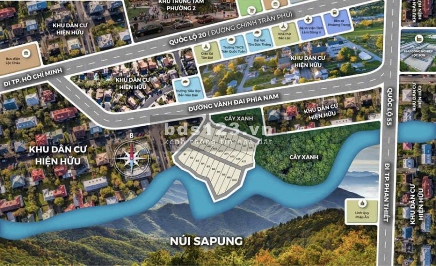 Mở bán đất nền dự án view sông núi thích hợp nghỉ dưỡng - TP. Bảo Lộc