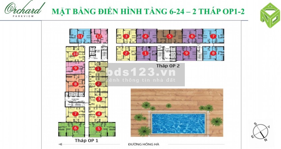 Orchard Park View, 98m2, giá bán 100% Căn Hộ/HTCB, 3PN/2WC ban công thoáng Ko bị chắn tầm nhìn