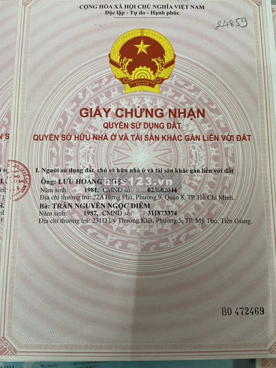 Cần bán nhà mặt tiền 119 Lê Quyên P5 Q8