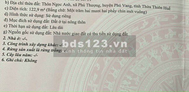 Bán lô đất KQH Ngọc Anh 123m2 gần tttp ,giá tốt nhất thị trường!!