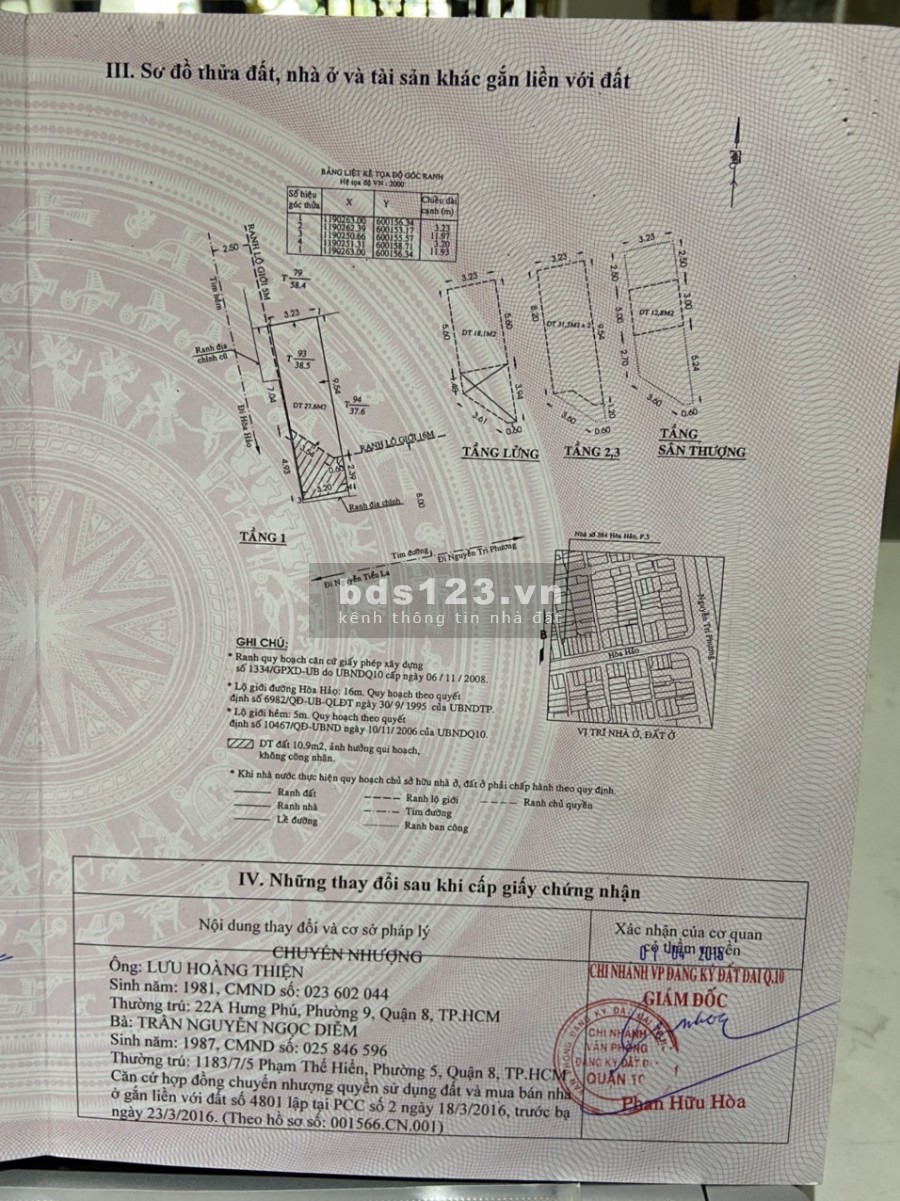 Bán nhà 2 mặt tiền 384 Hòa Hảo p5 Quận 10 giá 14.5 tỷ