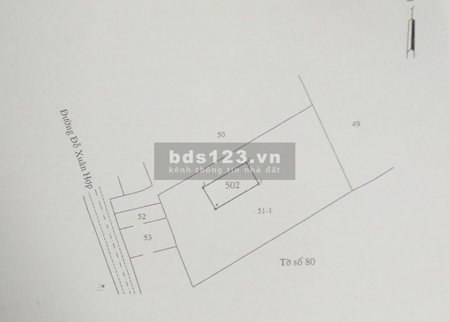 BÁN KHUÔN ĐẤT MẶT TIỀN TRUNG TÂM Q.9 - 40m2 mặt tiền Đỗ Xuân Hợp.DTCN 3000m2 Giá. 60tr/m2
