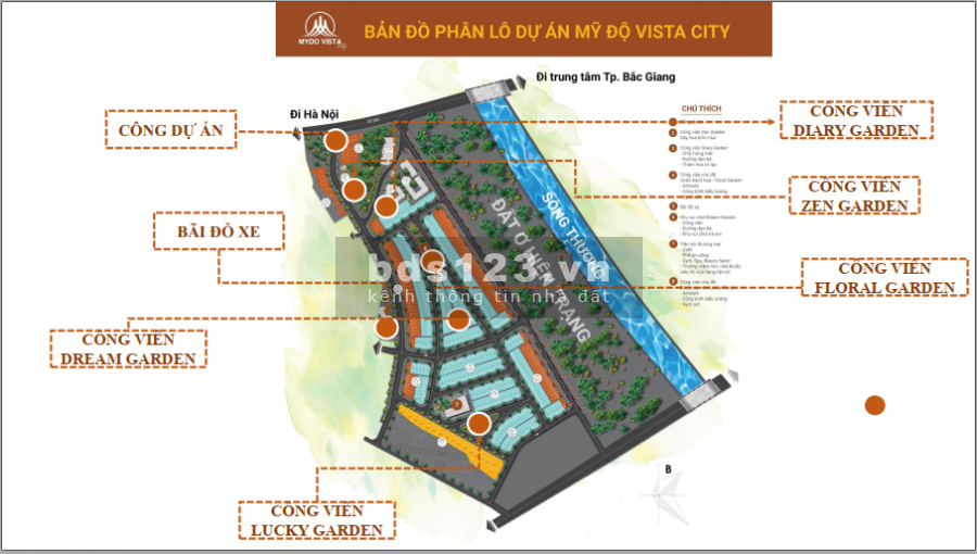 Bán đất nền DA KĐT Mỹ Độ - TP. Bắc Giang, 10tr/m2