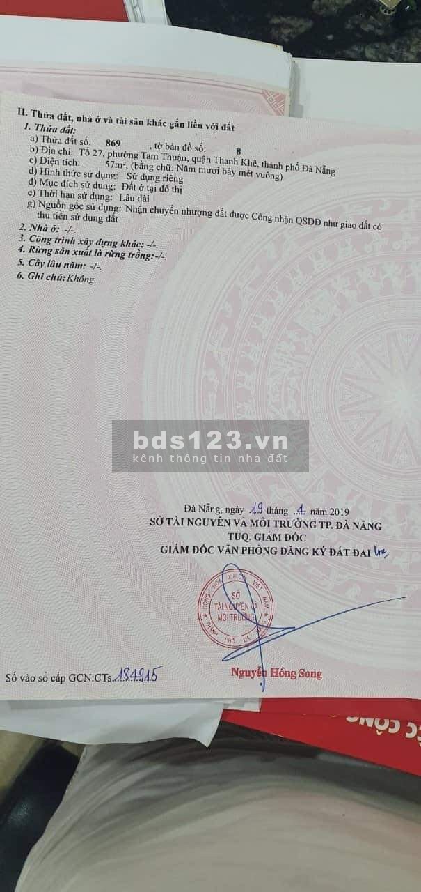 Bán lô đất kiệt 172 Trần Cao Vân giá rẻ mọi nhà