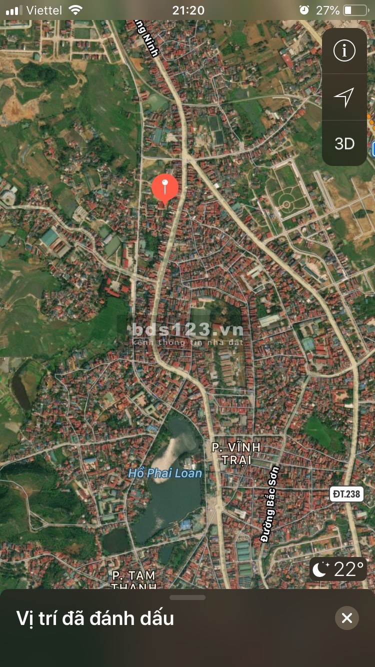 Bán đất ngõ 180 đường Nguyễn Phi Khanh, phường Tam Thanh, TP Lạng Sơn
