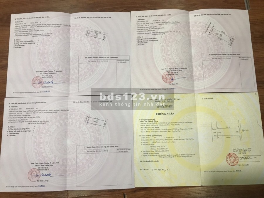 Bán đất băng 2, Khu Vu Tử xã Phùng Nguyên ( Xã Hợp Hải cũ ) cách UBND huyện Lâm Thao 600m hướng đi cầu Phong Châu
