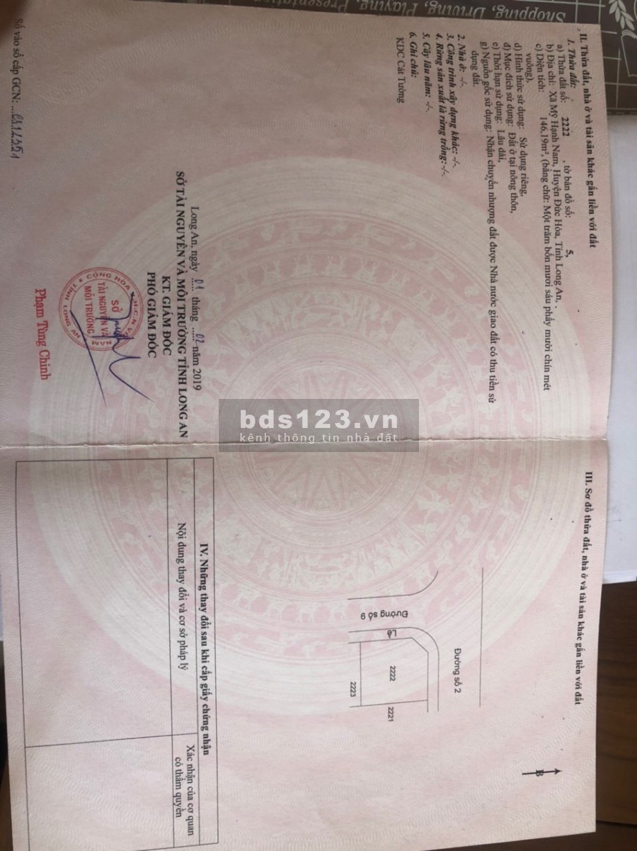 Bán gấp đất Cát Tường Phú Nguyên lô góc ngay trụ sở cát tường đường tỉnh lộ 824