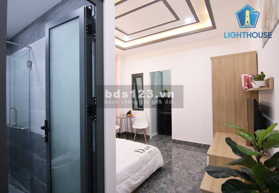 Căn Hộ Mới 100% 28m2 Thích Quảng Đức, vách ngăn bếp riêng