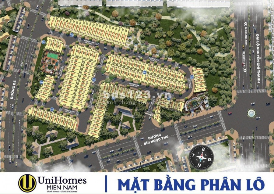 Đất Nền SHR Ngay MT Đường Bùi Ngọc Thu, TP Thủ Dầu Một Giá Tầm 1 Tỷ