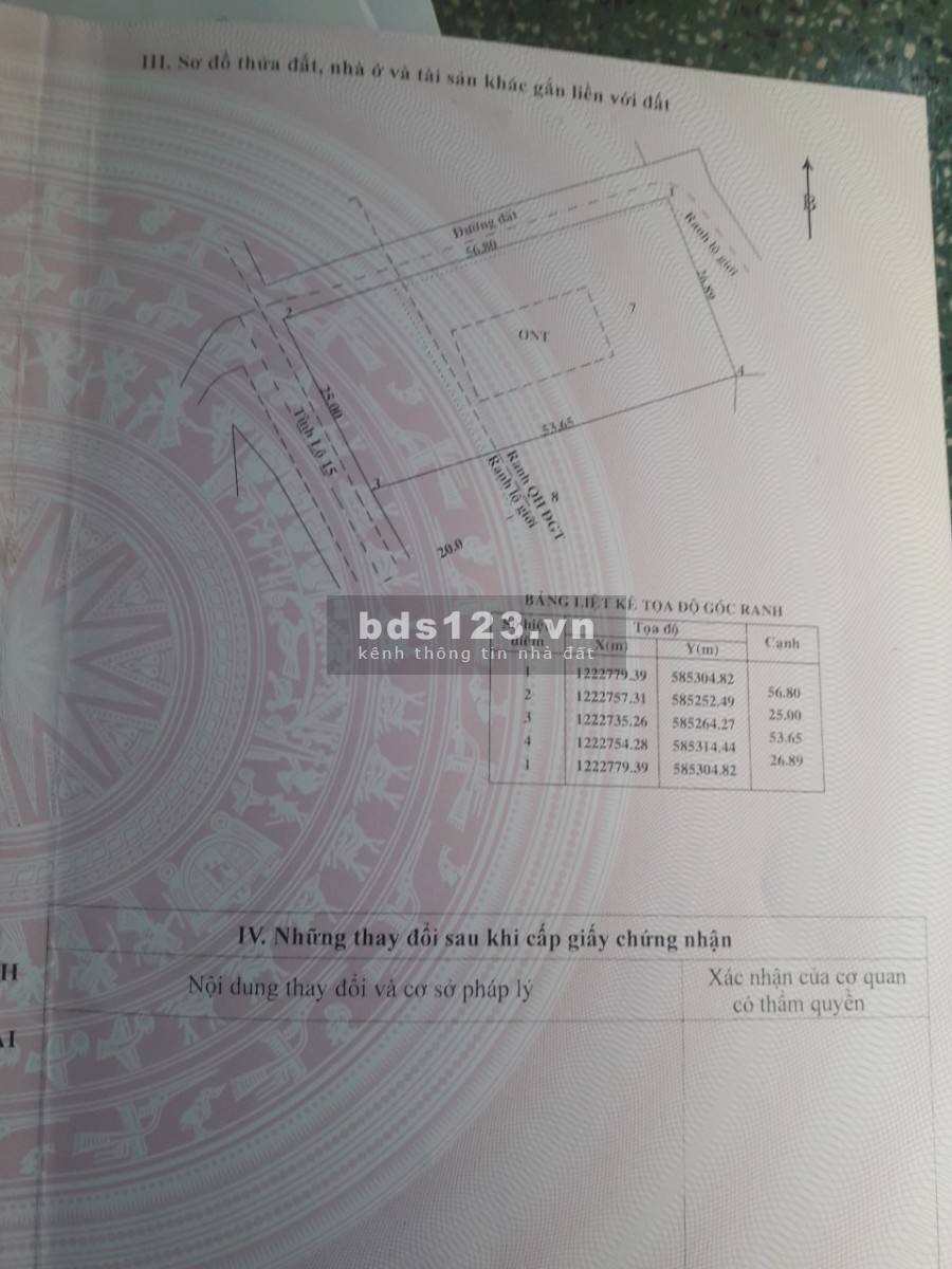 Mặt tiền TL15 (24*57) 1420m2, giá 14 tỷ