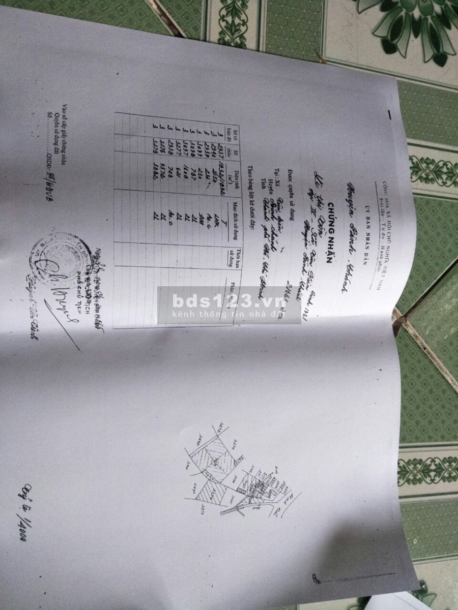 Bán đất Bình Chánh 25000ms tương đương 25 công - Giá 7 Tỷ / 1 công, chấp nhận cho mô giới chào khách