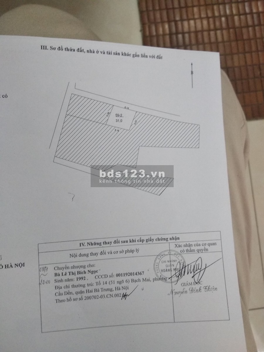 Bán nhà Siêu Rẻ Nguyễn Khoái Hoàng Mai DT 31m2 3 tầng chỉ 1.7 tỷ