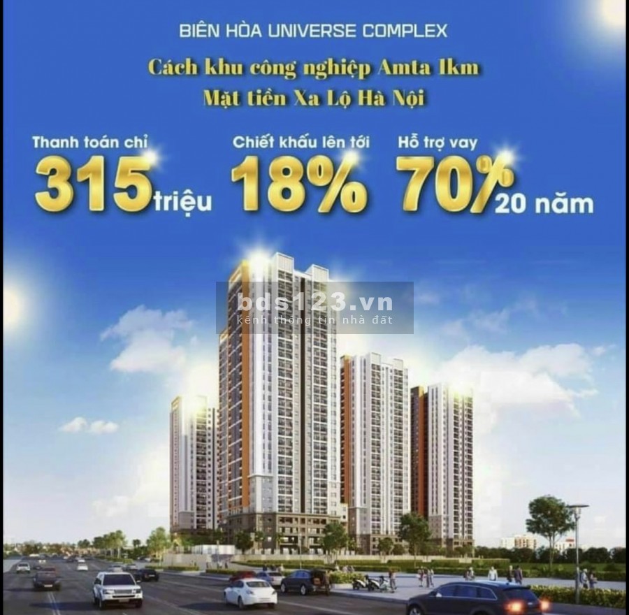 300 triệu sở hữu căn hộ ngay tp biên hòa , chiết khâu tới 18% , 15% kí hợp đồng 0932030061