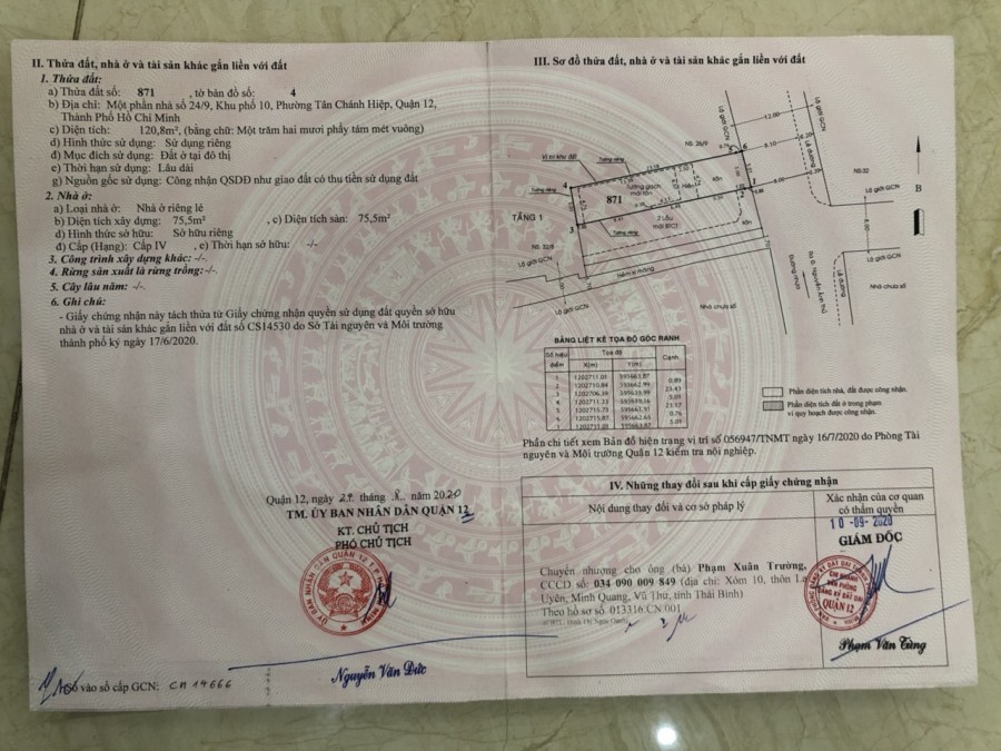 CHÍNH CHỦ CẦN BÁN GẤP NHÀ TÂN CHÁNH HIỆP QUẬN 12 TPHCM