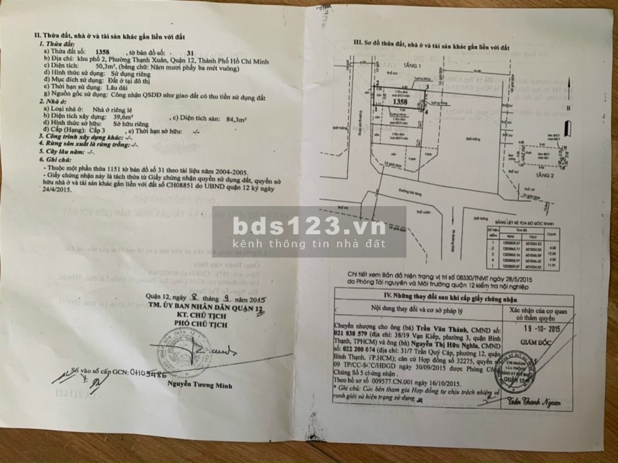 Nhà quận 12 Thạnh Xuân 33, sổ hồng riêng, đường xe hơi dân cư hiện hữu