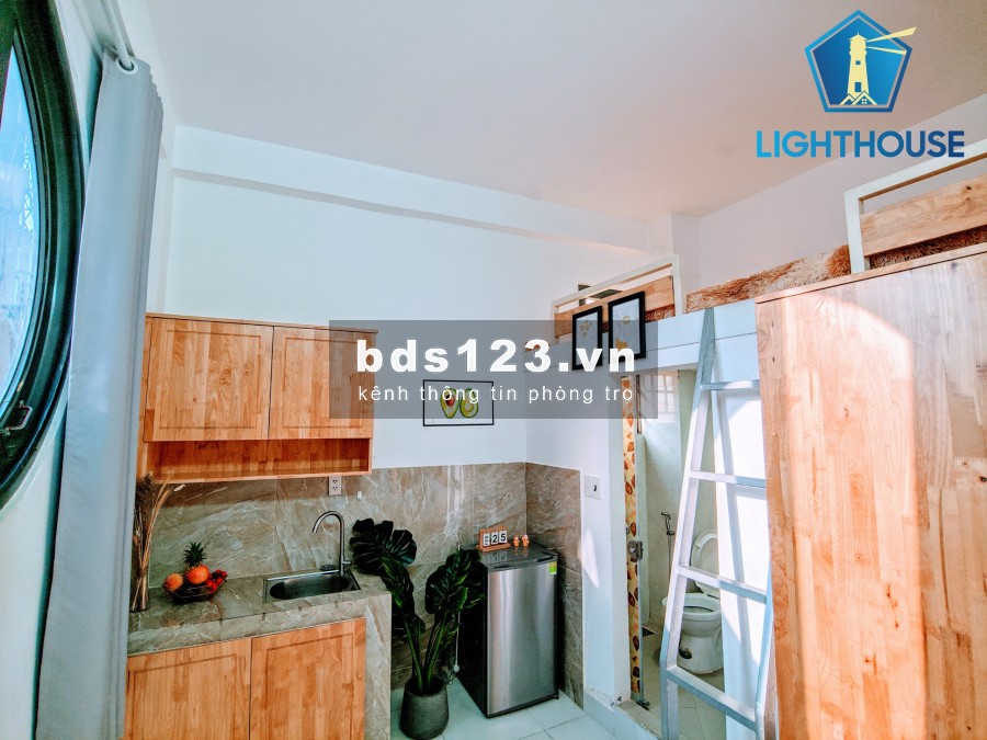 Phòng gác lửng gần ĐH Văn Lang CS3, full nội thất, bảo vệ