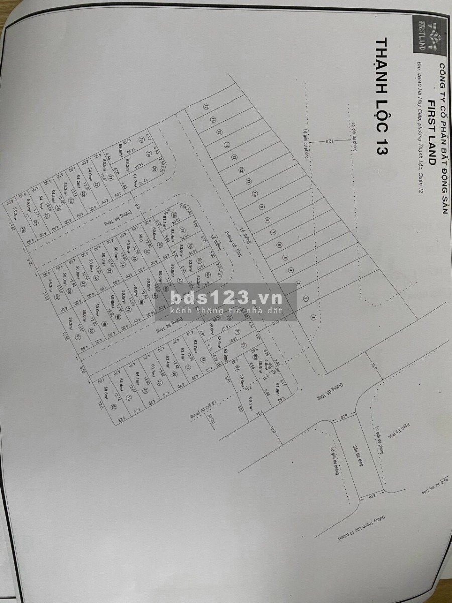 Đất Quận 12, Thạnh Lộc 13, sát ngã tư ga, đường nhựa sổ riêng