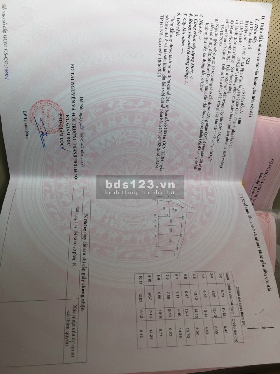 Gần chợ Phú Sơn. cách trường tiểu học Phú Cát 500m