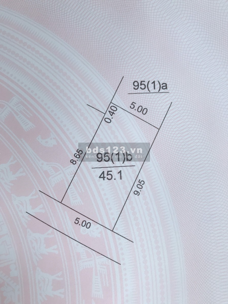 Bán đất TT QUẬN ĐÔNG ANH, MT5*9m,DT 45m2, Ô tô vào nhà,CV KIM QUY, BV TH TrueMilk, Gía 1,6 tỷ.