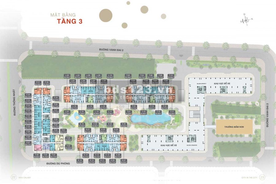 Căn hộ New Galaxy Hưng Thịnh 2 PN 62.77m2, liền kề TP. Thủ Đức, mã số đẹp view thoáng mát