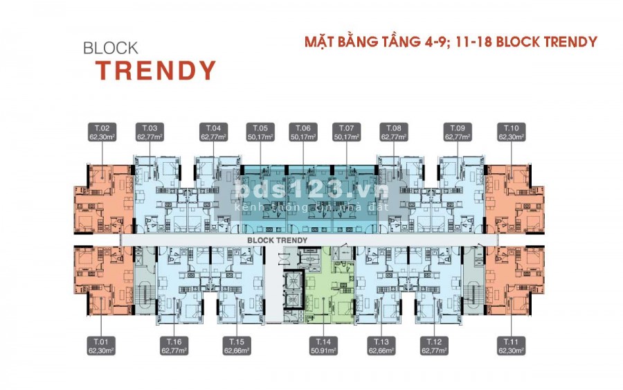Căn hộ New Galaxy Hưng Thịnh 2 PN 62.77m2, liền kề TP. Thủ Đức, mã số đẹp view thoáng mát