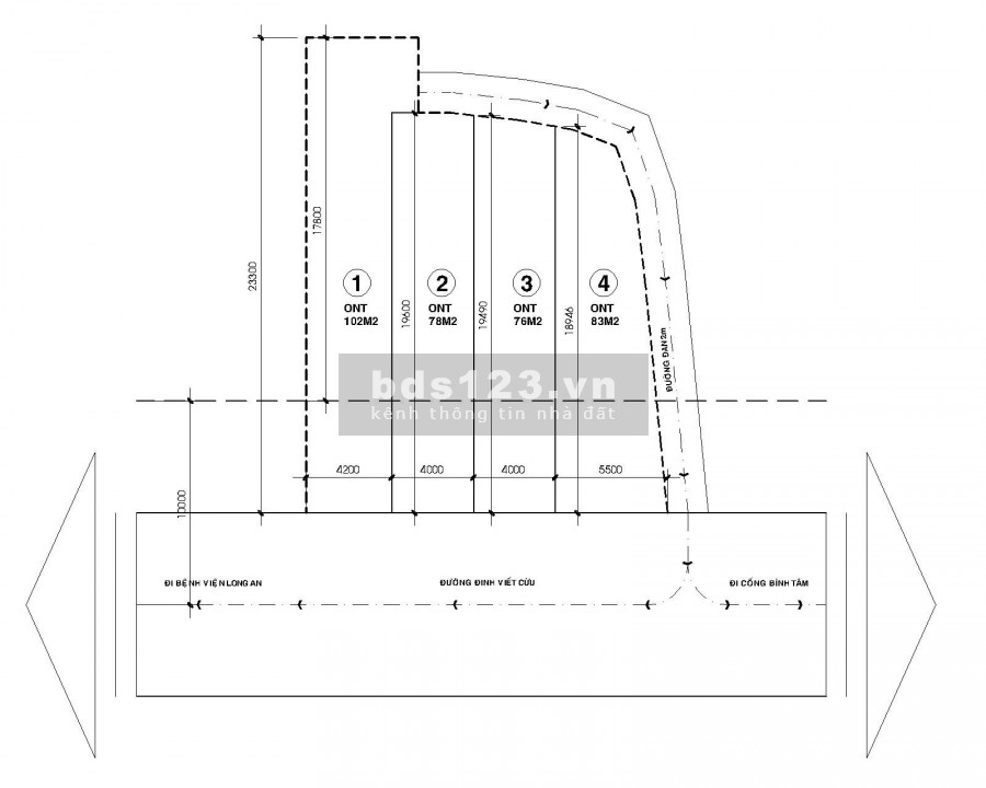 ĐẤT NỀN LONG AN CÁCH BỆNH VIỆN ĐA KHOA 1KM