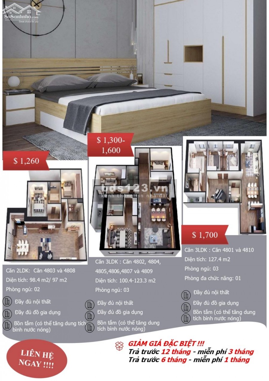 Cho thuê căn hộ tại tầng 48 Chung cư FLC Twin Tower, 265 Cầu Giấy, Quận Cầu Giấy, Hà Nội