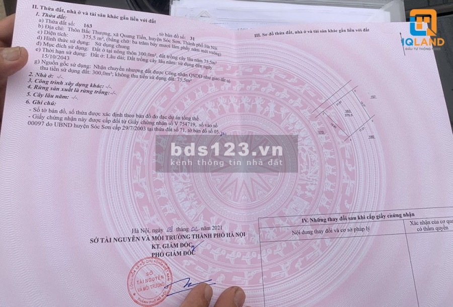 Cần bán 176m2 Bắc Thượng, đường 3.5m, ngõ thông, gần dấu giá Bắc Thượng.