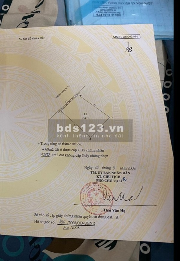 Bán nhà đất mặt Ngõ 399 đường Âu Cơ, mặt tiền 6,1m nở hậu hướng Tây Bắc