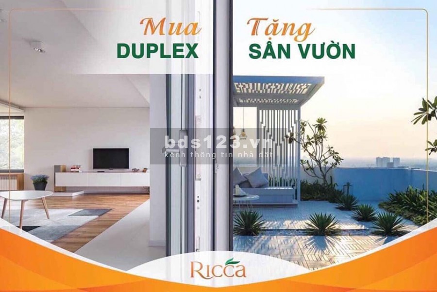 31 TRIỆU/M2 SỞ HỮU DUPLEX RICCA GIỮA TP. THỦ ĐỨC. TẶNG SÂN VƯỜN 14M2 CHO 03 CĂN ĐẸP CUỐI