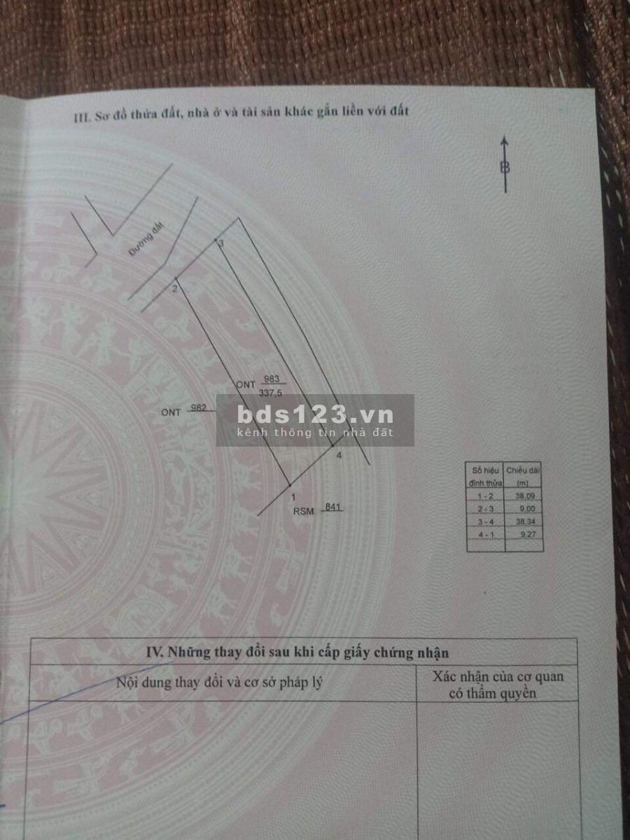 Bán lô đất giá rẻ thôn Phú Hưng, Xã Bình Tân, Huyện Tây Sơn, Bình Định