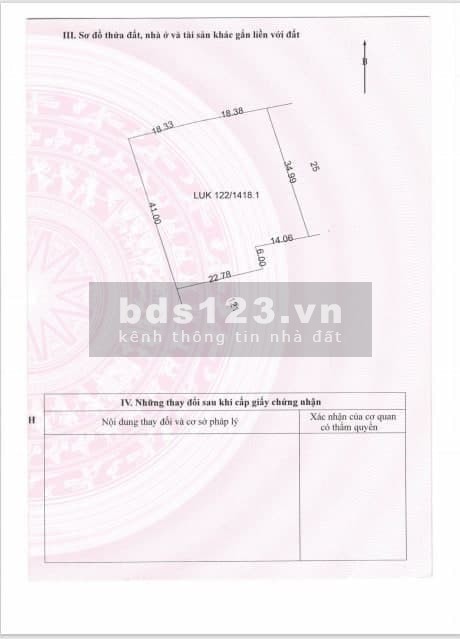 Bán nhanh lô đất trồng lúa Diện tích 1418m2 nở hậu, cách QL 22 Xuyên Á - Bến Cầu 900m.