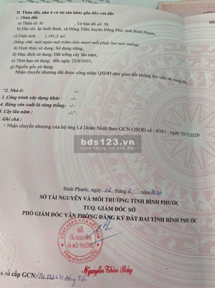 Kẹt tiền cần bán 1000m2 ngay ủy ban xã Đồng Tiến, 450 triệu