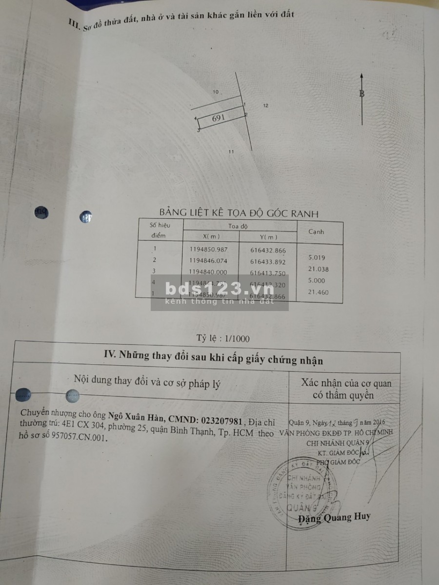 Bán đất quận 9 106m2 ngang 5.25m chỉ 3,6 tỷ gần chợ long trường