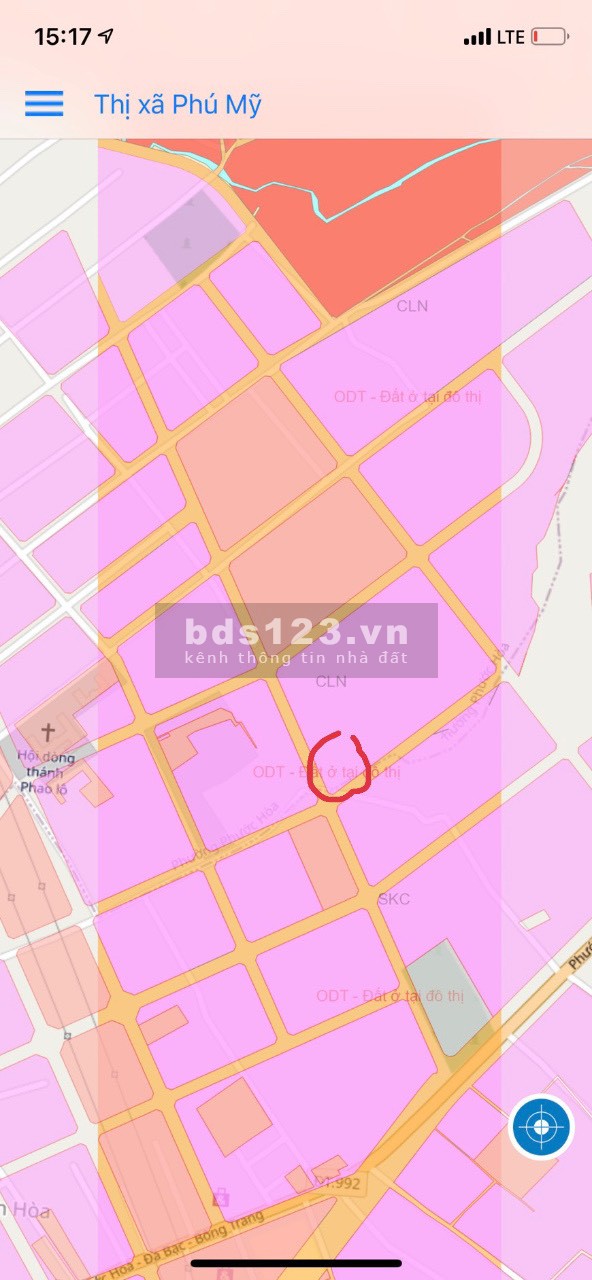 Chính chủ cần bán lô đất đẹp giá rẻ chỉ 2,5tr/m2 tại Phước Hòa Thị Xã Phú Mỹ BR Vũng Tàu