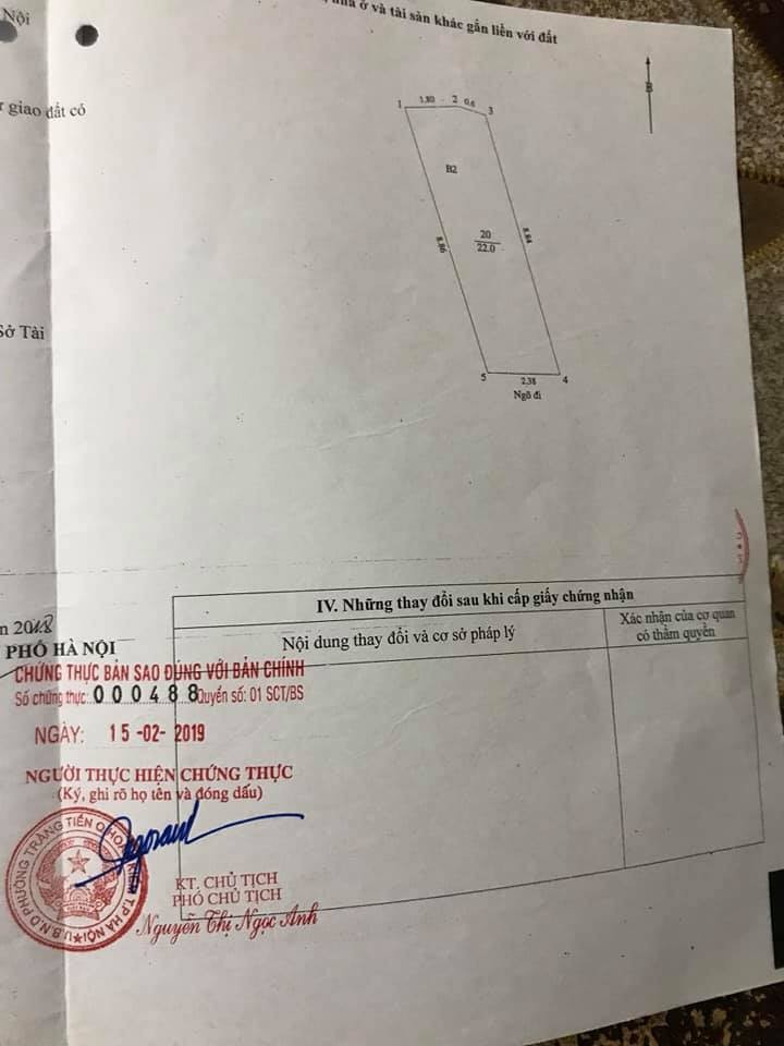 Nhà Hiếm,TT Thanh Xuân, Vũ Tông Phan,sát Ngã Tư Sở 22m, 3 tầng chỉ 1.85 tỷ.