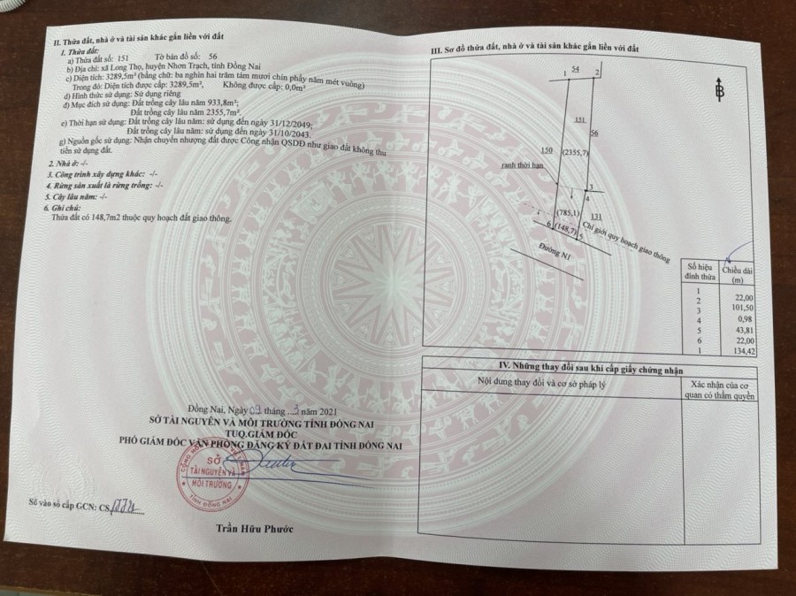 CHÍNH CHỦ CẦN BÁN LÔ ĐẤT ĐẸP GIÁ RẺ Ở XÃ LONG THỌ, HUYỆN NHƠN TRẠCH, TỈNH ĐỒNG NAI