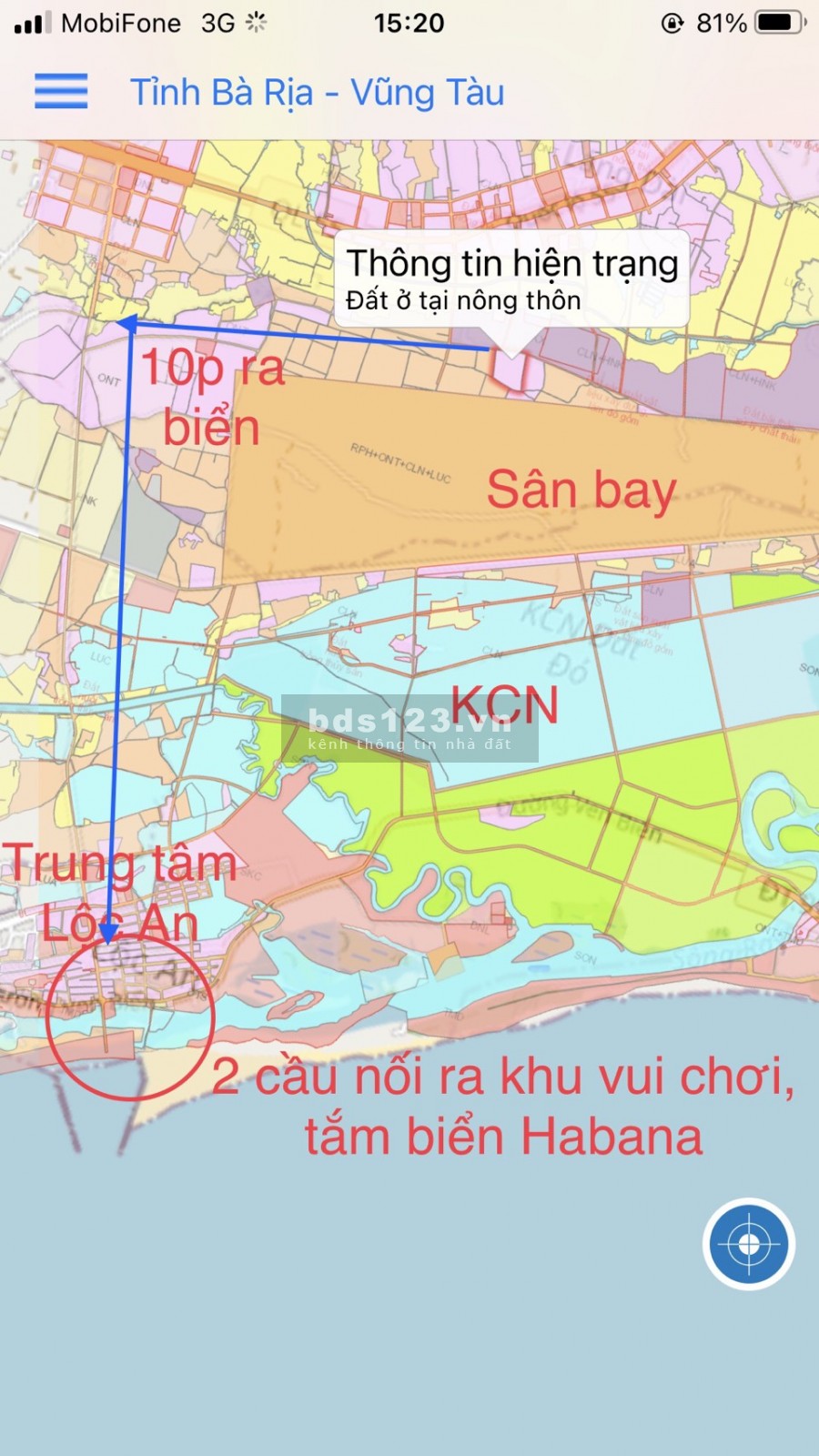Đất thổ cư sân bay Lộc An liền kề KCN Đẩ Đỏ 1000ha Giá tốt đầu tư chỉ 700tr/ - 1,2 tỷ/lô