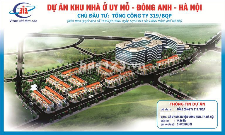 DỰ ÁN KHU NHÀ Ở LIỀN KỀ 319 BỘ QUỐC PHÒNG UY NỖ - ĐÔNG ANH