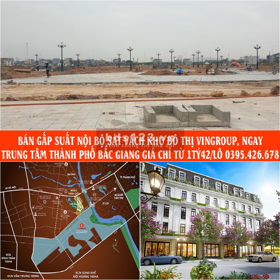 SUẤT NỘI BỘ CẦN BÁN GẤP LÔ SHOPHOUSE SÁT VÁCH KĐT VIN 0395426678