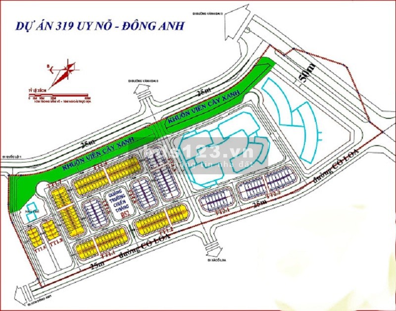 DỰ ÁN KHU NHÀ Ở LIỀN KỀ 319 BỘ QUỐC PHÒNG UY NỖ - ĐÔNG ANH