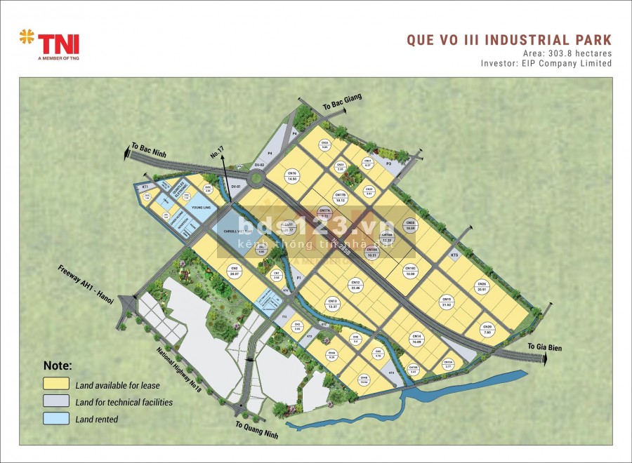 Chuyển nhượng nhà xưởng KCN Quế Võ, dt xưởng 17800m2, xướng mới. LH 0988457392