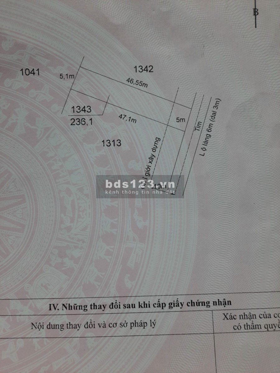 Đất thổ cư 236m2, Thủ Thừa, Long An