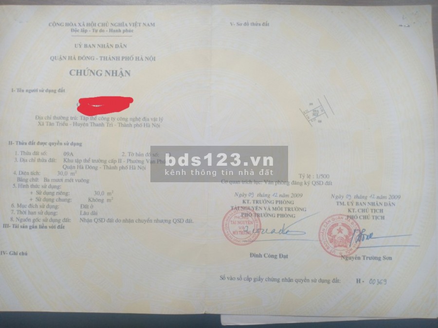 Bán Nhà 30m2 x 4tầng; Mặt tiền 3,6m, khu tập thể giáo viên trường cấp 2 Vạn Phúc Hà Đông; 2,98 tỷ