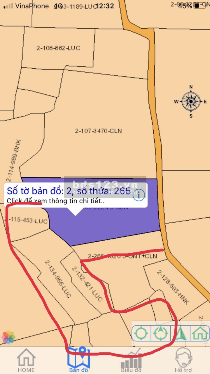 Bán 6 sào đất tại xã Bình Lộc, Tp.Long khánh, ĐN