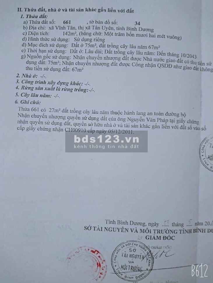 Bán nhà Vĩnh Tân, Tân Uyên, 1tỷ250tr, chính chủ có thương lượng nếu thiện chí