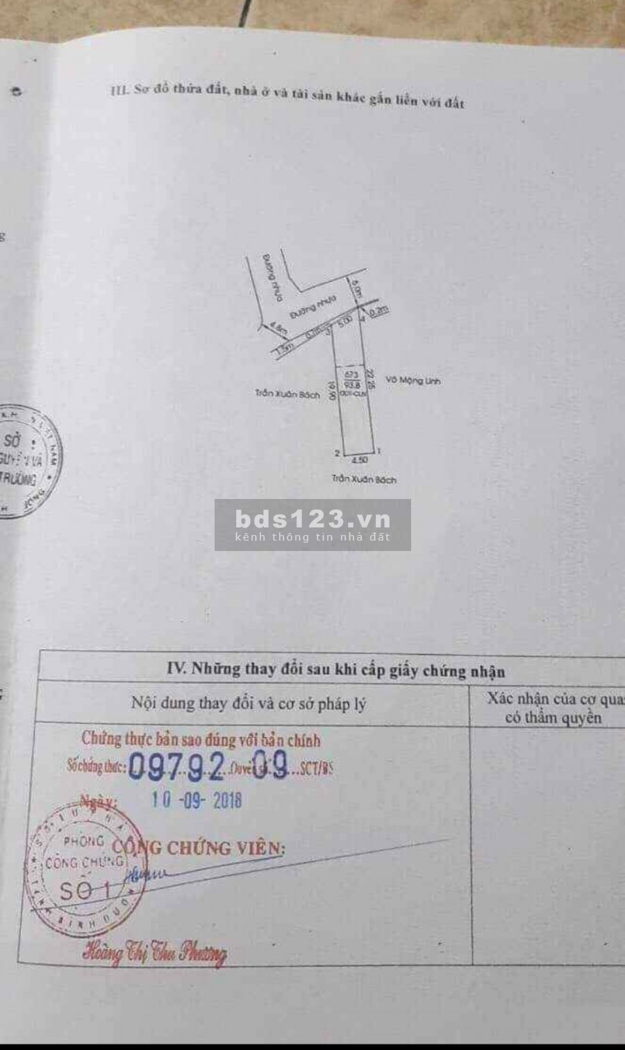 Bán đất thổ cư đường Nguyễn Tri Phương, SHR giá 1tỷ345 DT 90m2, 0563603460 Nguyên