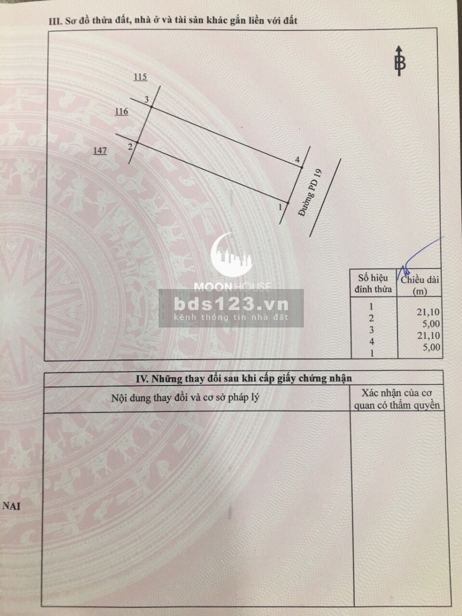 Cần bán đất dự án XDHN xã Phước An, huyện Nhơn Trạch
