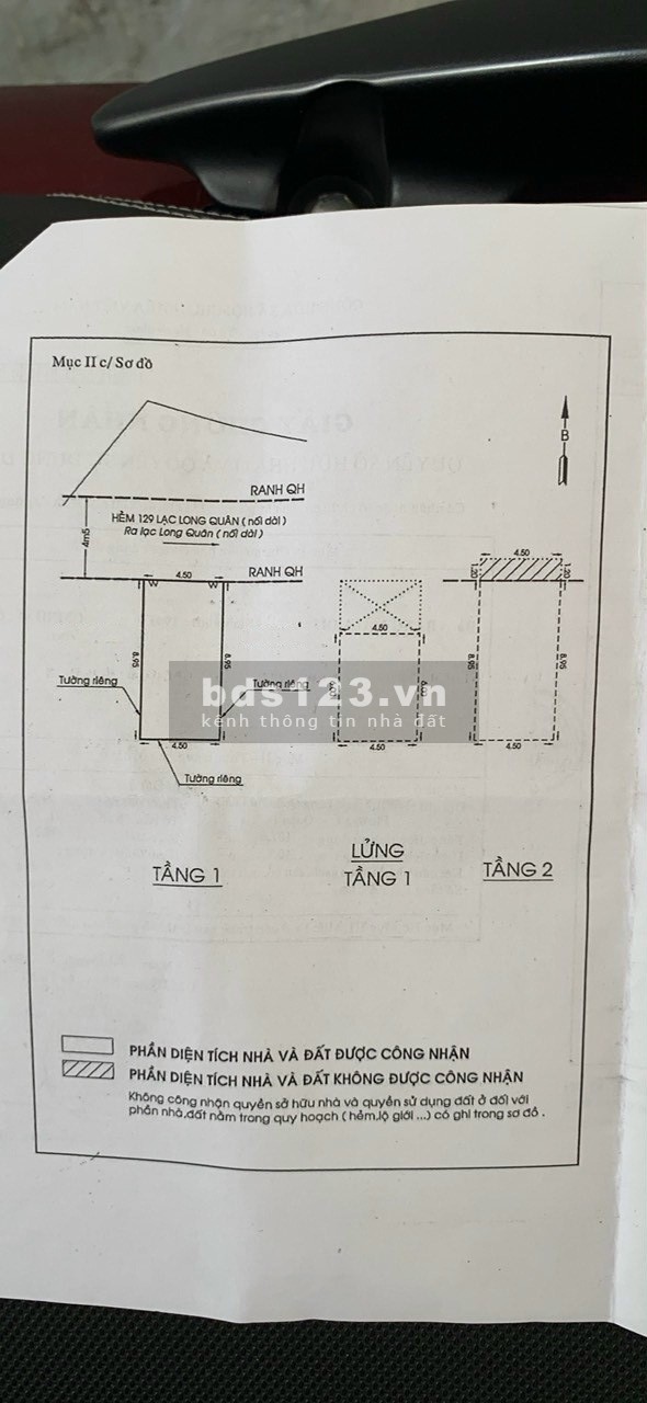 Bán nhà hẻm xe tải 129/ Đường Lạc Long Quân nối dài - P1 Quận 11, DT: 4,5m x 8,95m. 41m2. Giá 5,9 Tỷ